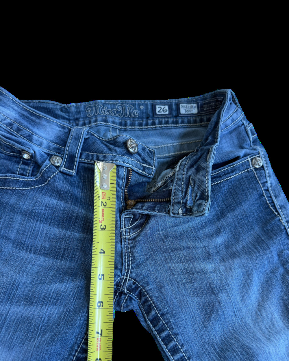 Miss Me Jeans size 26 Medium Wash Signature Bootcut - Picture 8 of 8